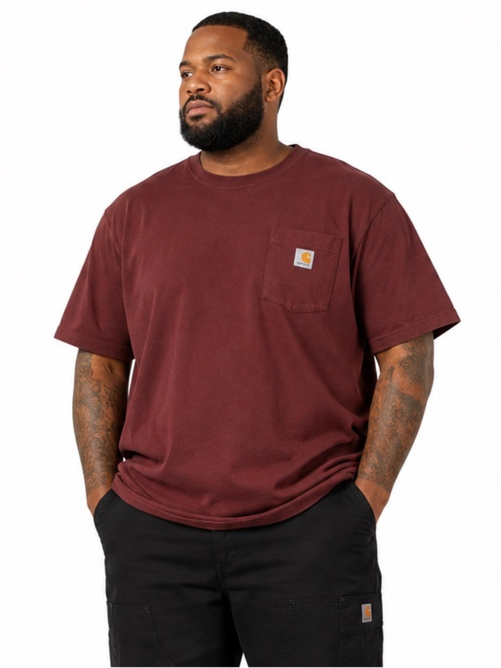 CARHARTT Men’s Short Sleeve Original Fit T-Shirt Maroon 2XL